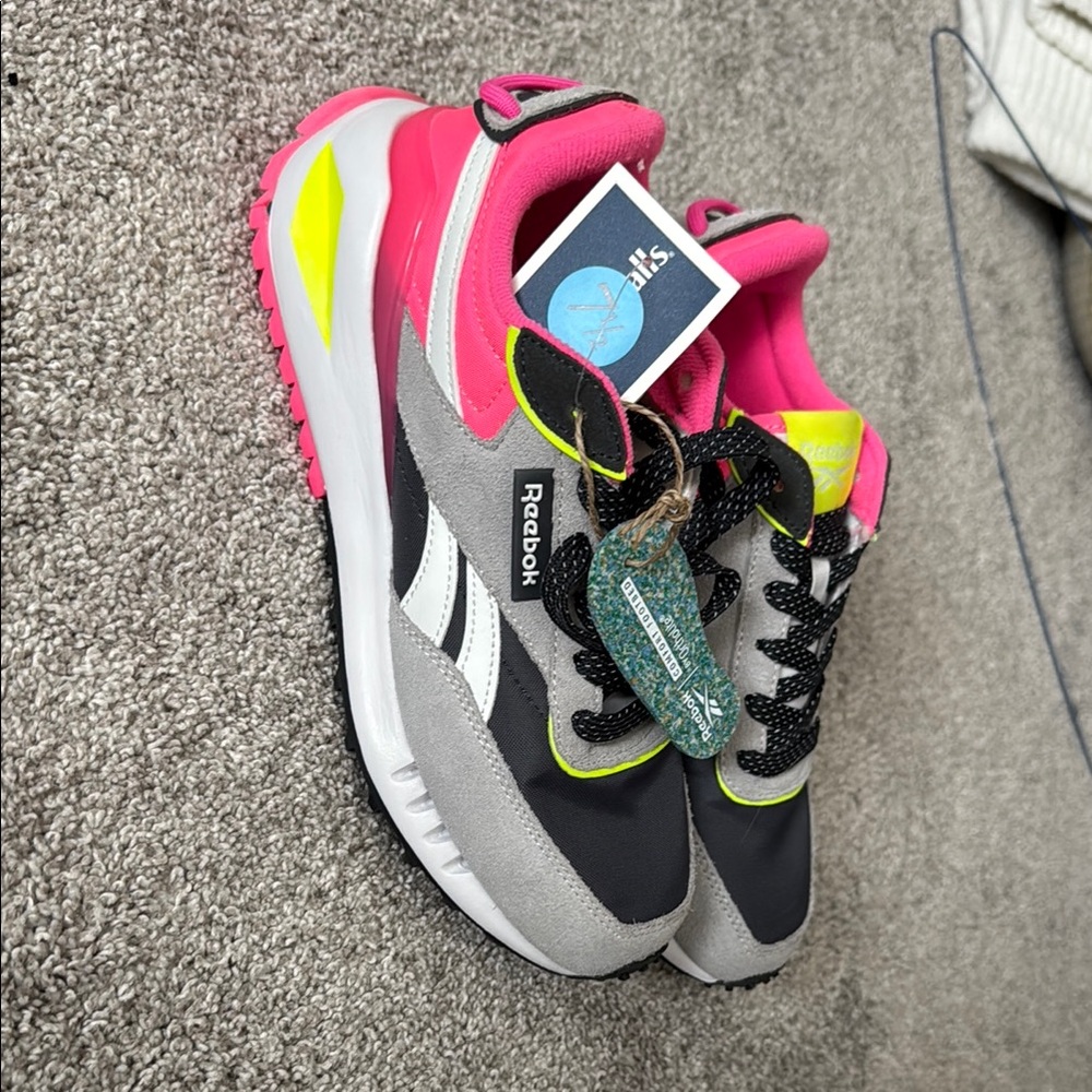 Reebok Pink and Gray Sneakers
